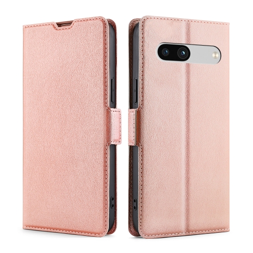 

For Google Pixel 7a Ultra-thin Voltage Side Buckle Leather Phone Case(Rose Gold)