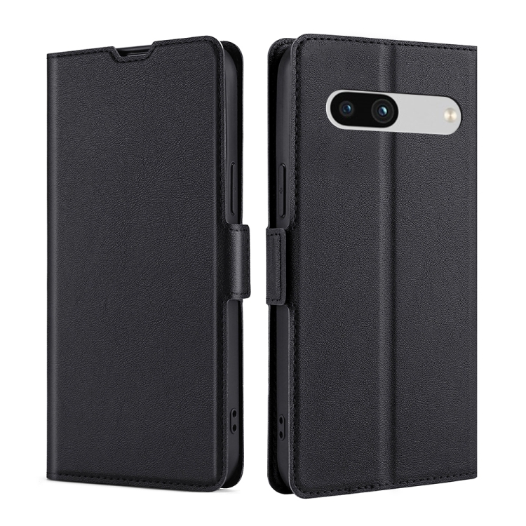 

For Google Pixel 7a Ultra-thin Voltage Side Buckle Leather Phone Case(Black)
