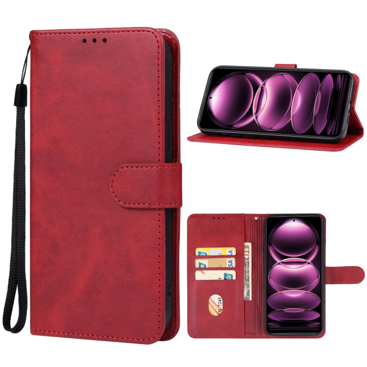 

For Xiaomi Redmi Note 12 Pro 5G Global Leather Phone Case(Red)