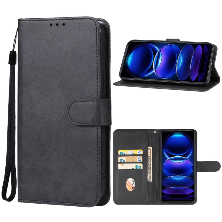 

For Xiaomi Redmi Note 12 Pro+ Global Leather Phone Case(Black)
