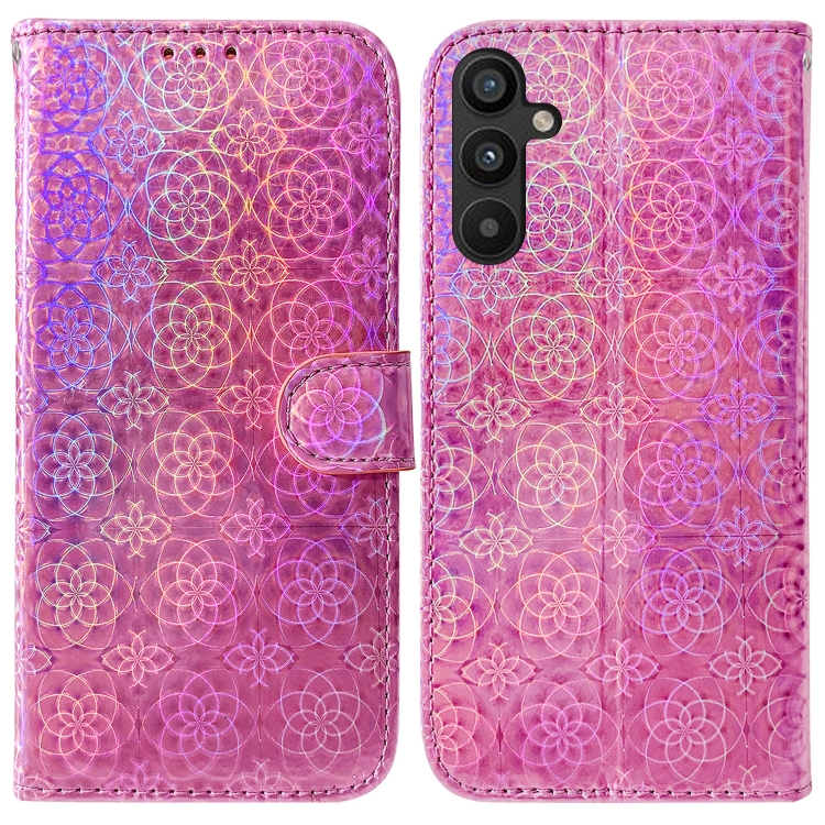 

For Samsung Galaxy A54 5G Colorful Magnetic Buckle Leather Phone Case(Pink)