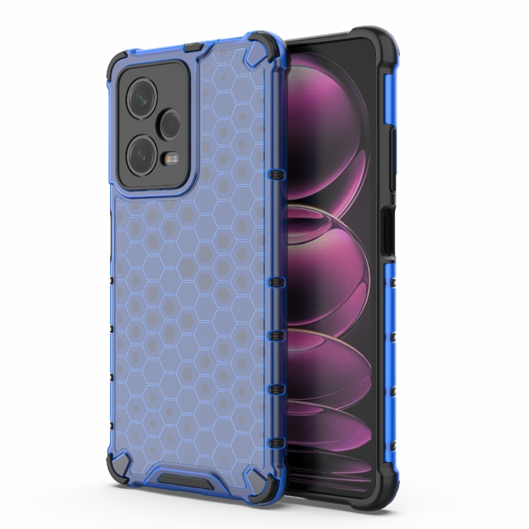 

For Xiaomi Poco X5 Shockproof Honeycomb PC + TPU Phone Case(Blue)