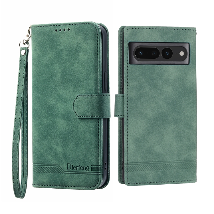 

For Google Pixel 7 Pro Dierfeng Dream Line TPU + PU Leather Phone Case(Green)