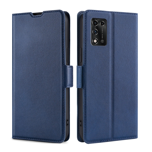 

For ZTE Libero 5G III Ultra-thin Voltage Side Buckle Horizontal Flip Leather Phone Case(Blue)
