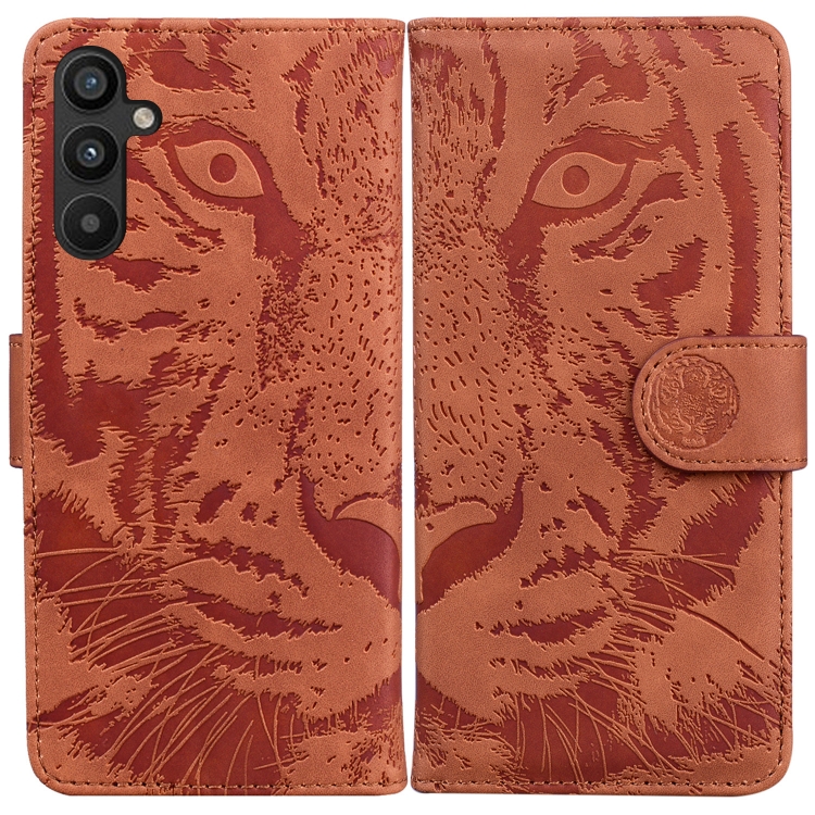 

For Tecno Pova 4 Pro Tiger Embossing Pattern Flip Leather Phone Case(Brown)
