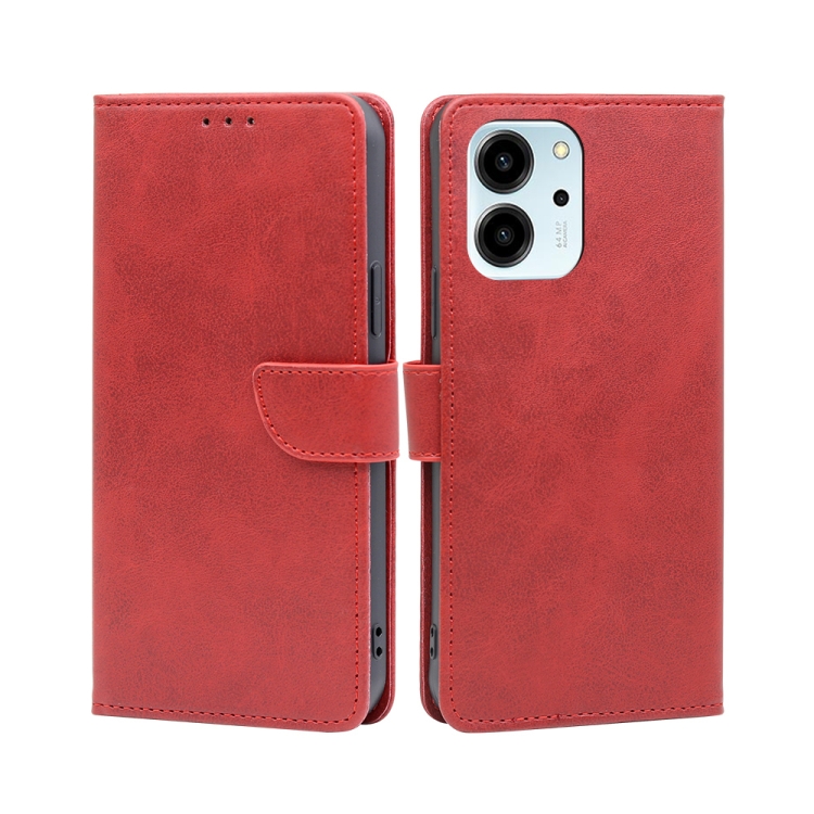 

For Honor 80 SE Calf Texture Buckle Flip Leather Phone Case(Red)