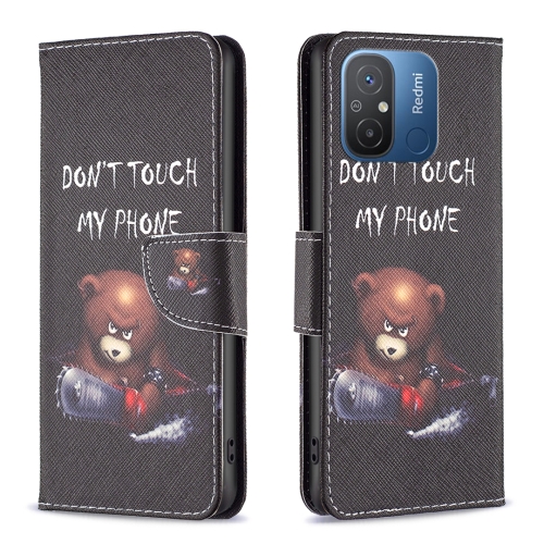 

For Xiaomi Redmi 12C Drawing Pattern Leather Phone Case(Bear)