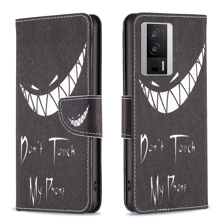 

For Xiaomi Redmi K60 / K60 Pro Drawing Pattern Leather Phone Case(Smirk)