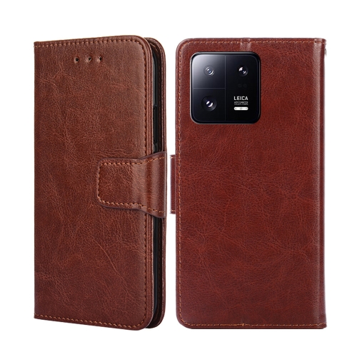 

For Xiaomi 13 Pro Crystal Texture Leather Phone Case(Brown)
