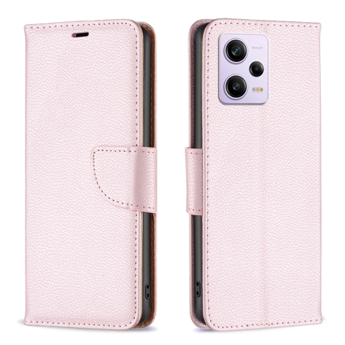 

For Xiaomi Redmi Note 12 Pro Global Litchi Texture Pure Color Leather Phone Case(Rose Gold)