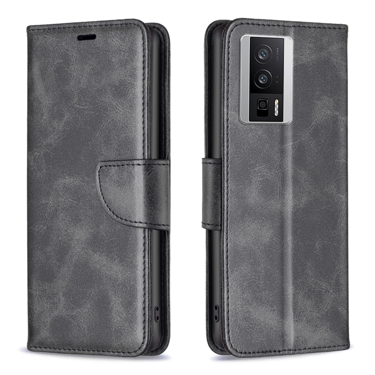 

For Xiaomi Redmi K60 / K60 Pro Lambskin Texture Leather Phone Case(Black)