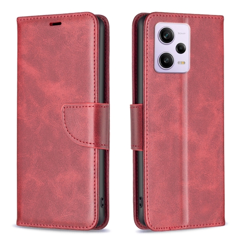 

For Xiaomi Redmi Note 12 Pro+ Global Lambskin Texture Leather Phone Case(Red)