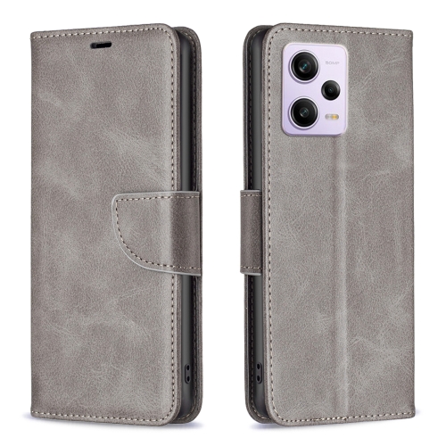 

For Xiaomi Redmi Note 12 Pro+ Global Lambskin Texture Leather Phone Case(Grey)