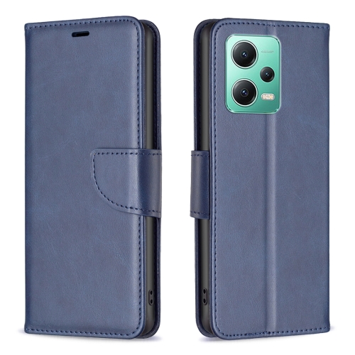 

For Xiaomi Redmi Note 12 Global Lambskin Texture Leather Phone Case(Blue)