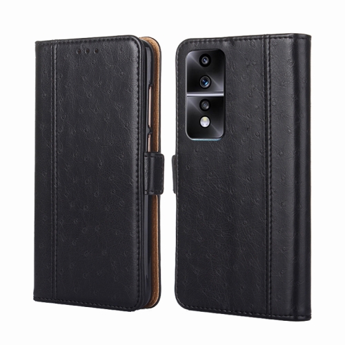 

For Honor 80 GT Ostrich Texture Horizontal Flip Leather Phone Case(Black)