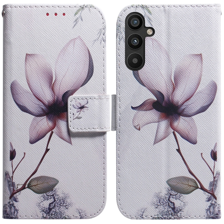 

For Samsung Galaxy A54 5G Coloured Drawing Flip Leather Phone Case(Magnolia)