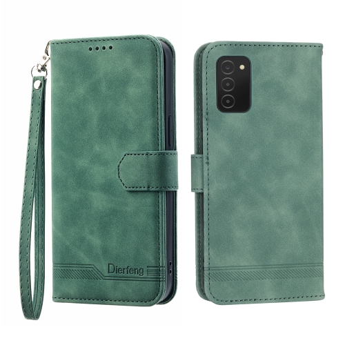 

For Samsung Galaxy A71 4G Dierfeng Dream Line TPU + PU Leather Phone Case(Green)
