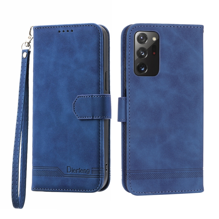 

For Samsung Galaxy A03s US Version Dierfeng Dream Line TPU + PU Leather Phone Case(Blue)