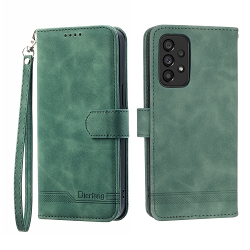 

For Samsung Galaxy A53 Dierfeng Dream Line TPU + PU Leather Phone Case(Green)