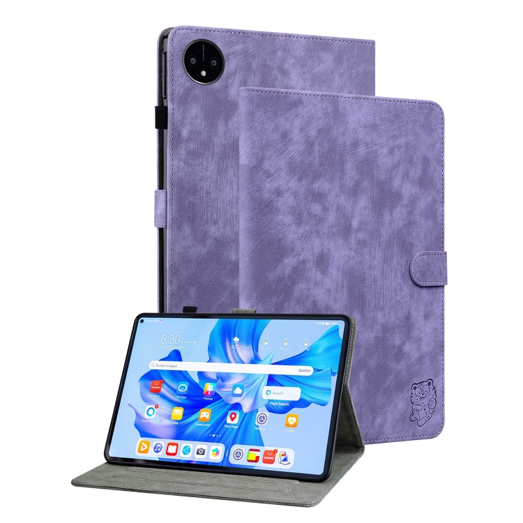 

For Huawei MatePad Pro 11 2022 Tiger Pattern Flip Leather Tablet Case(Purple)