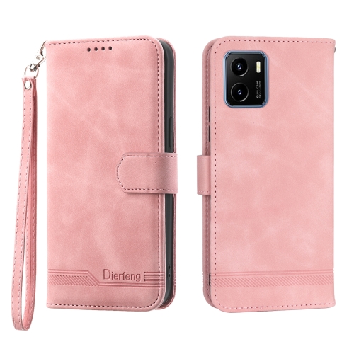 

For vivo Y15s 2021 Dierfeng Dream Line TPU + PU Leather Phone Case(Pink)