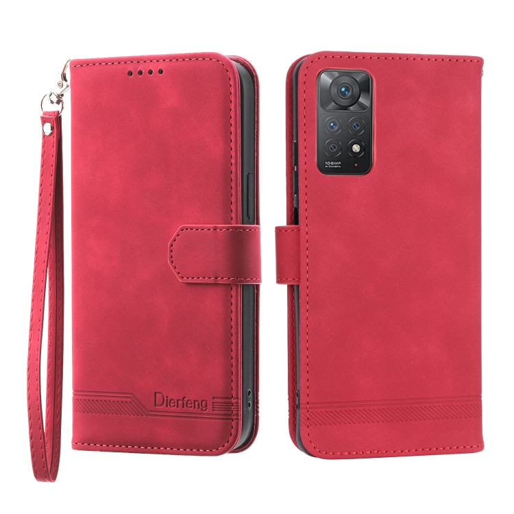 

For Xiaomi Redmi Note 11 Pro Foreign Dierfeng Dream Line TPU + PU Leather Phone Case(Red)