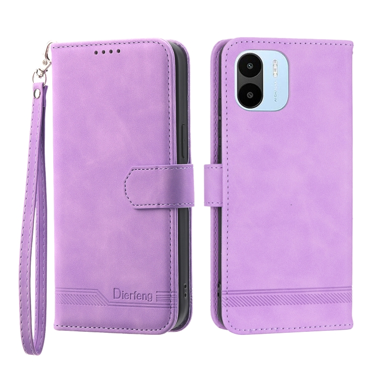 

For Xiaomi Redmi A1 4G Dierfeng Dream Line TPU + PU Leather Phone Case(Purple)