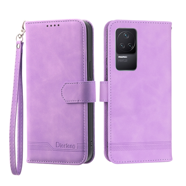 

For Xiaomi Redmi K50 / K50 Pro Dierfeng Dream Line TPU + PU Leather Phone Case(Purple)