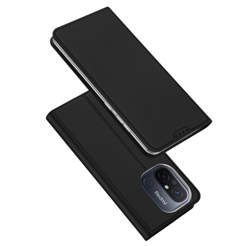 

For Xiaomi Redmi 11A / 12C / Xiaomi Poco C55 DUX DUCIS Skin Pro Series Flip Leather Phone Case(Black)
