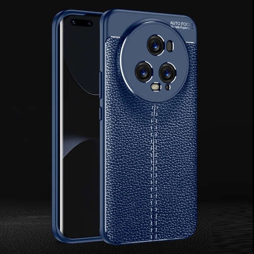 

For Honor Magic5 Pro Litchi Texture Shockproof TPU Phone Case(Blue)