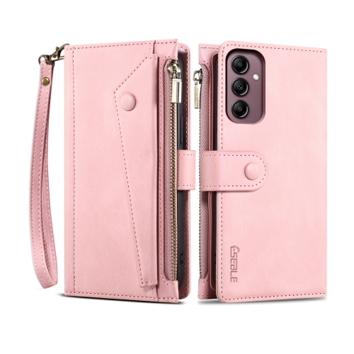 

For Samsung Galaxy A14 5G Retro Frosted RFID Flip Leather Phone Case(Rose Gold)