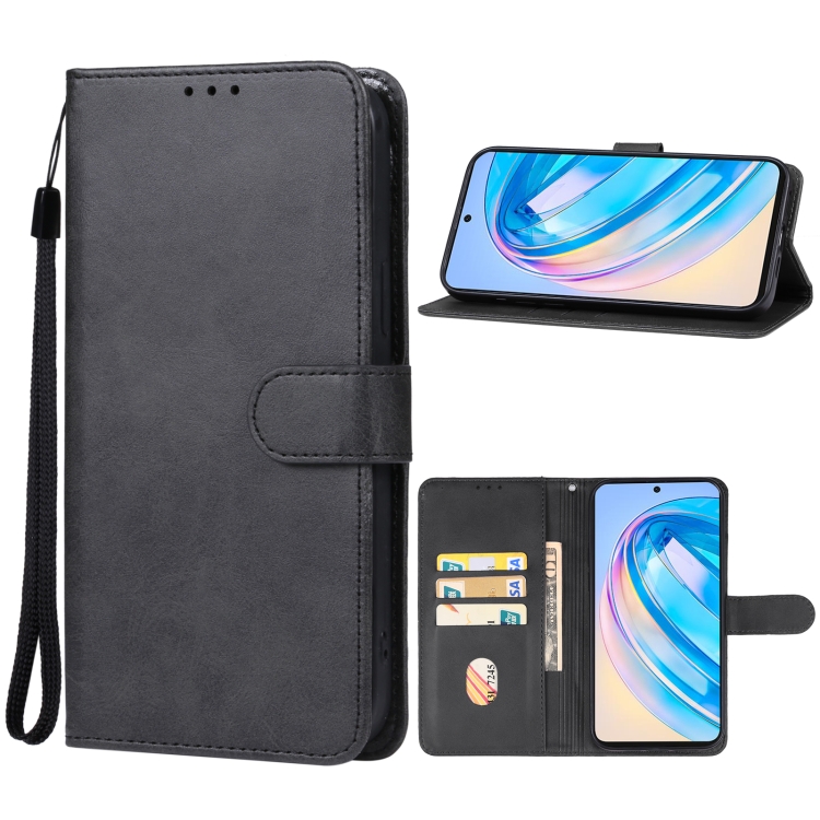 

For Honor X8a Leather Phone Case(Black)