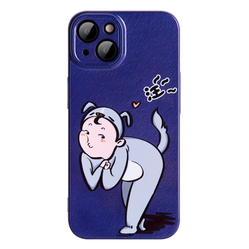 

For iPhone 13 mini Cartoon Animal Sweethearts Style PC Protective Phone Case(Dog)