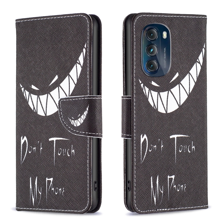 

For Motorola Moto G 5G 2023 Colored Drawing Pattern Leather Phone Case(Smirk)