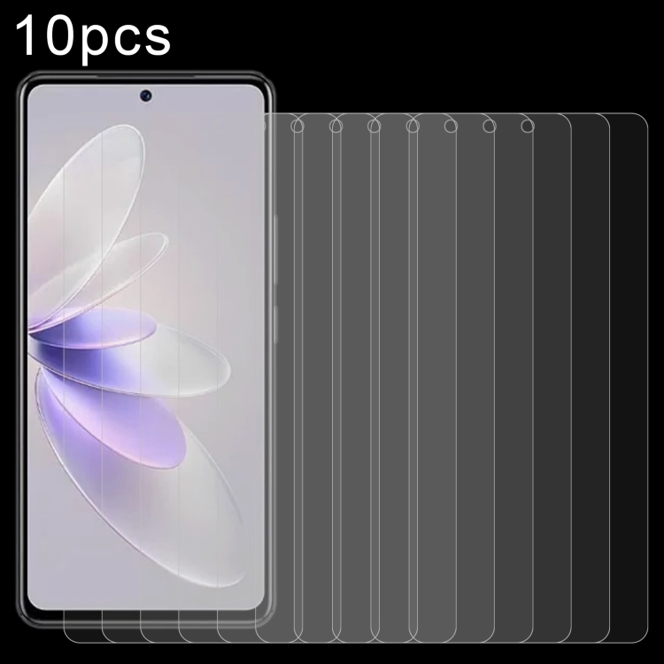 

For vivo V27e 10pcs 0.26mm 9H 2.5D Tempered Glass Film
