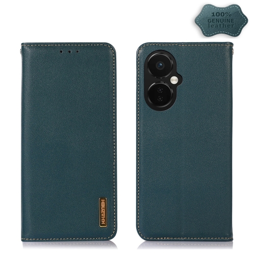 

For OnePlus Nord CE 3 Lite KHAZNEH Nappa Top Layer Cowhide Leather Phone Case(Green)