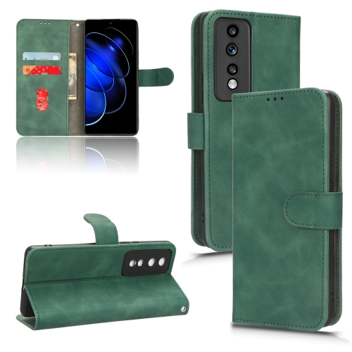 

For Honor 80 GT Skin Feel Magnetic Flip Leather Phone Case(Green)