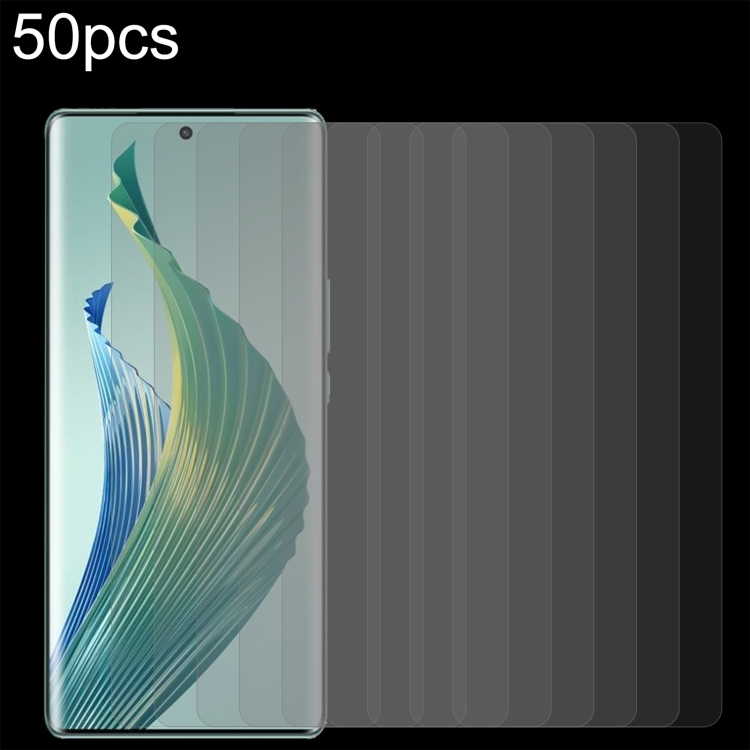 

For Honor Magic5 / Magic5 Pro 50pcs 0.26mm 9H 2.5D Tempered Glass Film