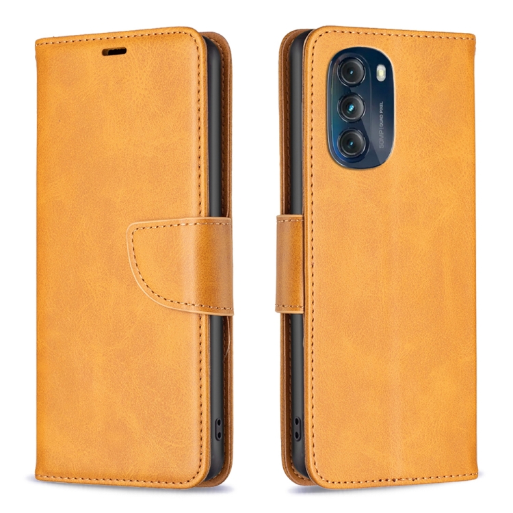 

For Motorola Moto G 5G 2023 Lambskin Texture Leather Phone Case(Yellow)