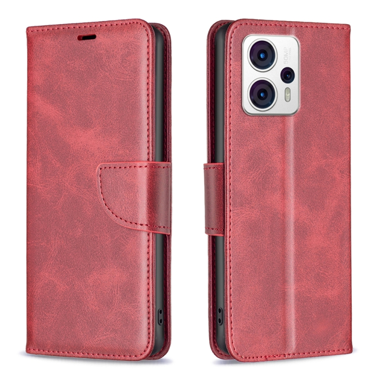 

For Motorola Moto G13 4G/G23 4G/G53 5G Lambskin Texture Leather Phone Case(Red)