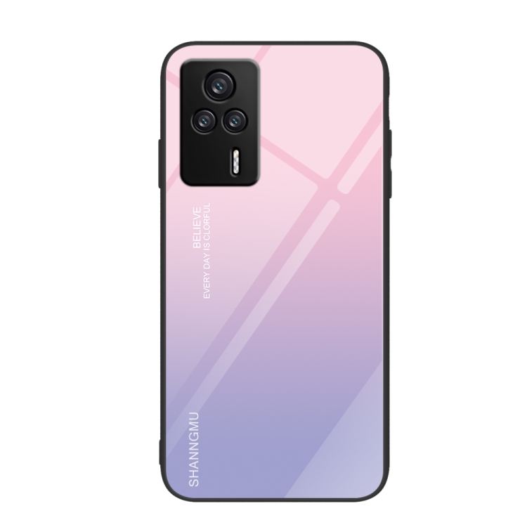

For Xiaomi Redmi K60E Colorful Painted Glass Phone Case(Purple Sky)