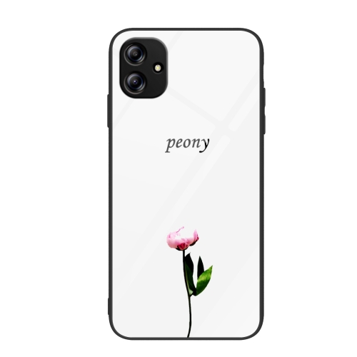 

For Samsung Galaxy A04e Colorful Painted Glass Phone Case(A Flower)