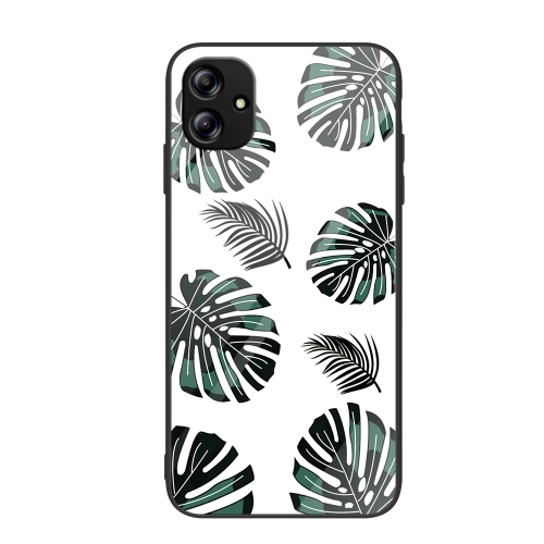 

For Samsung Galaxy A04e Colorful Painted Glass Phone Case(Banana Leaf)