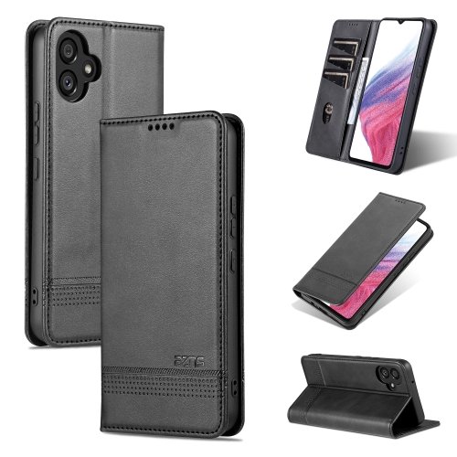 

For Samsung Galaxy A04e AZNS Magnetic Calf Texture Flip Leather Phone Case(Black)