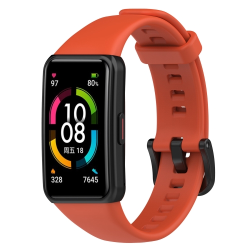 

For Honor Band 7 Silicone Watch Band(Amber)