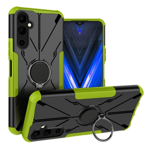 

For Tecno Pova Neo 2 Armor Bear Shockproof PC + TPU Phone Case with Ring(Green)