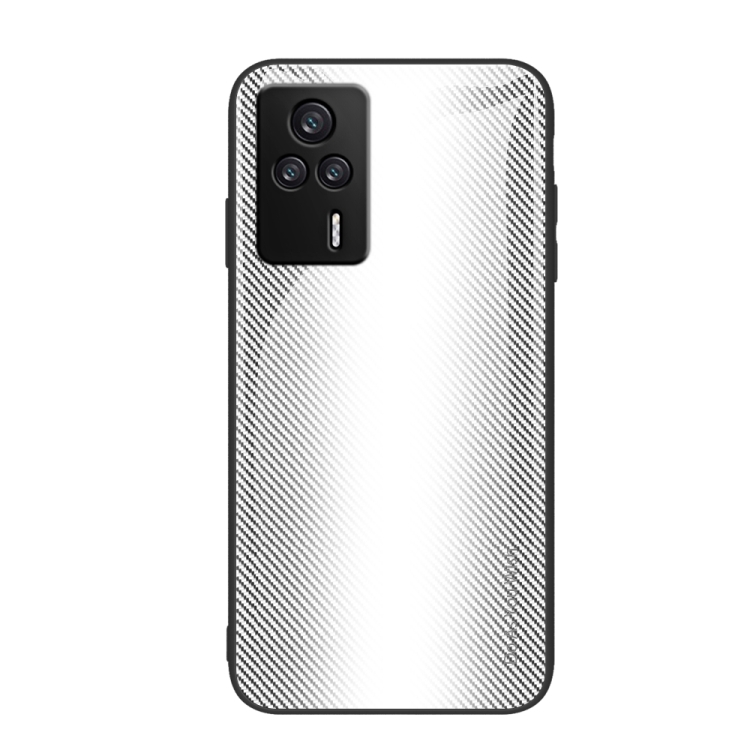 

For Xiaomi Redmi K60E Texture Gradient Glass TPU Phone Case(White)