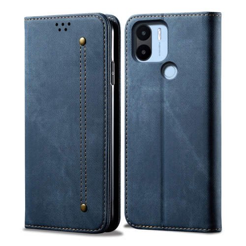 

For Xiaomi Poco C50 Denim Texture Leather Phone Case(Blue)