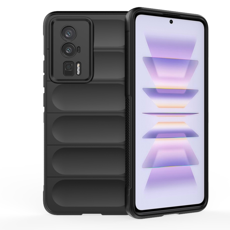 

For Xiaomi Redmi K60 Magic Shield TPU + Flannel Phone Case(Black)