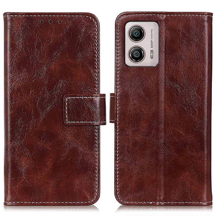 

For Motorola Moto G53 5G Retro Crazy Horse Texture Leather Phone Case(Brown)